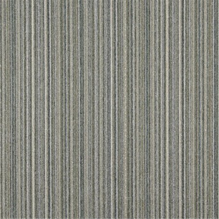 FINEFABRICS 54 in. Wide Blue, Green And Ivory, Vertical Striped Country Style Upholstery Fabric FI59962